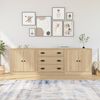 vidaXL Buffets 3 pcs Ch&ecirc;ne sonoma Bois d'ing&eacute;nierie