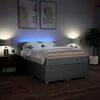 vidaXL Sommier &agrave; lattes de lit avec matelas Gris clair 140x200cm Tissu