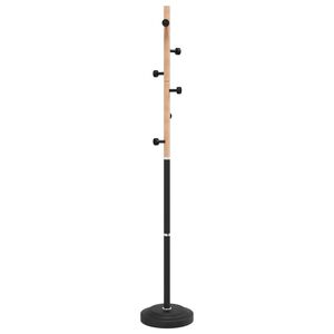 vidaXL Porte-manteau noir 177 cm fer enduit de poudre