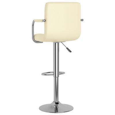 vidaXL Tabourets de bar lot de 2 crème similicuir