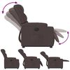 vidaXL Fauteuil inclinable &eacute;lectrique marron fonc&eacute; tissu