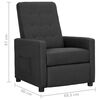 vidaXL Fauteuil inclinable Gris fonc&eacute; Tissu