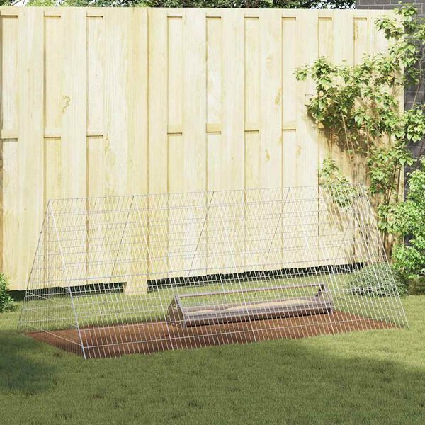 vidaXL Cage &agrave; poules Argent 215 x 100 x 85 cm Acier galvanis&eacute;