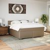 vidaXL Sommier &agrave; lattes de lit avec matelas Cappuccino 180x200 cm