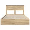 vidaXL Lit de Rangement Ch&ecirc;ne Sonoma 140 x 200 cm Bois d'ing&eacute;nierie