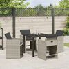 vidaXL Ensemble de salle &agrave; manger pour jardin 5 pcs Gris clair