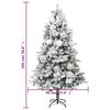 vidaXL Sapin de No&euml;l pr&eacute;-&eacute;clair&eacute; avec neige floqu&eacute;e/c&ocirc;nes 195cm PVC/PE