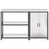 vidaXL Ensemble de rangement cuisine 2 pcs Argent&eacute; Acier inoxydable