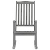 vidaXL Chaise &agrave; bascule avec coussins Gris Bois d'acacia massif