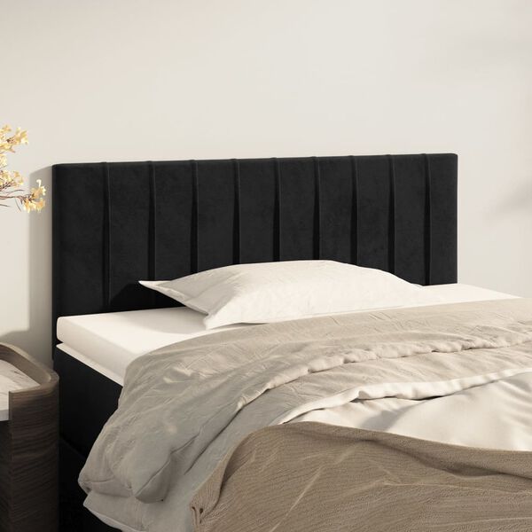 vidaXL T&ecirc;te de lit Noir 90x5x78/88 cm Velours