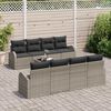vidaXL Ensemble de canap&eacute; de jardin Gris 55 x 55 x 37 cm polyrotin