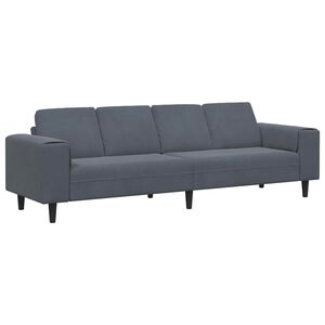 vidaXL Canap&eacute; de salon Gris fonc&eacute; 250 x 77 x 76 cm