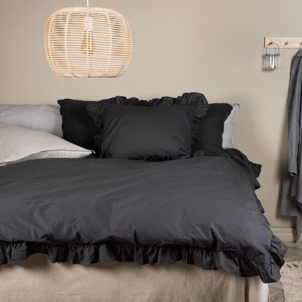 Venture Home Parure de lit Levi 200x150 cm Coton Anthracite