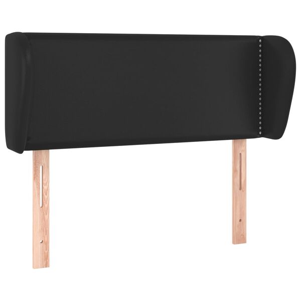 vidaXL T&ecirc;te de lit avec oreilles Noir 93x23x78/88 cm Similicuir