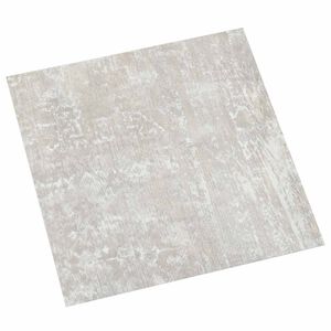 vidaXL Planches de sol Blanc et Bois 5,11 m&sup2; 55 pi&egrave;ces PVC