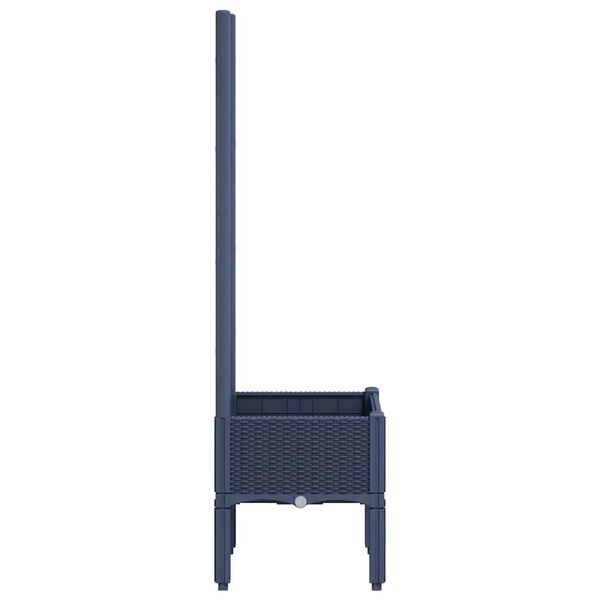 vidaXL Jardini&egrave;re avec treillis bleu gris 40x40x142 cm PP