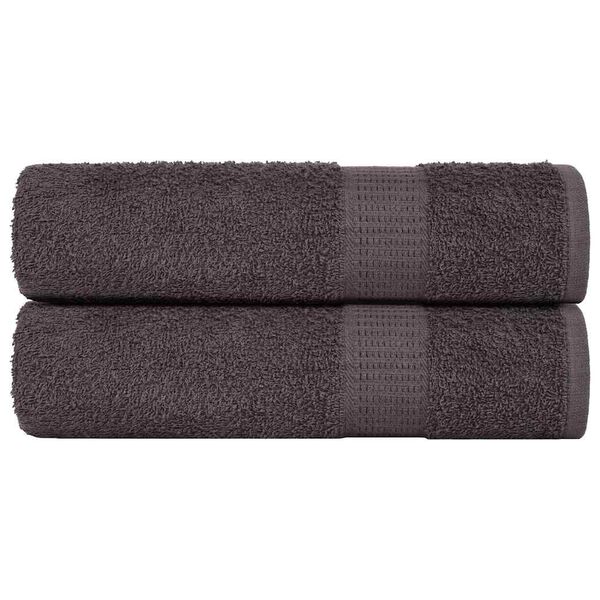 vidaXL Serviettes de bain FROGN 2 pcs anthracite 100x150 cm 360 g/m&sup2;