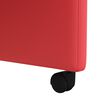 vidaXL Chaises de Salle &agrave; Manger avec Roues avec des roues 2 pcs Rouge