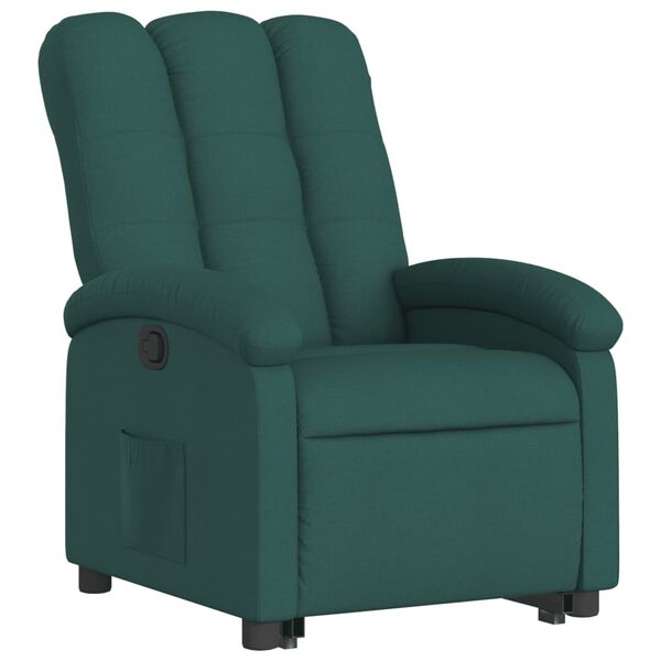 vidaXL Fauteuil inclinable vert foncé tissu