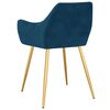 vidaXL Chaises &agrave; manger lot de 4 Bleu Velours