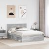 vidaXL Cadre de lit Gris Sonoma 160 x 200 cm Bois d'ing&eacute;nierie