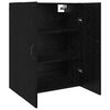 vidaXL Meuble mural Ch&ecirc;ne noir 69,5 x 34 x 90 cm Bois d'ing&eacute;nierie