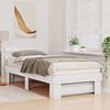 vidaXL Cadre de lit avec t&ecirc;te de lit Blanc 90 x 190 cm Pin massif
