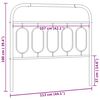 vidaXL T&ecirc;te de lit m&eacute;tal blanc 100 cm