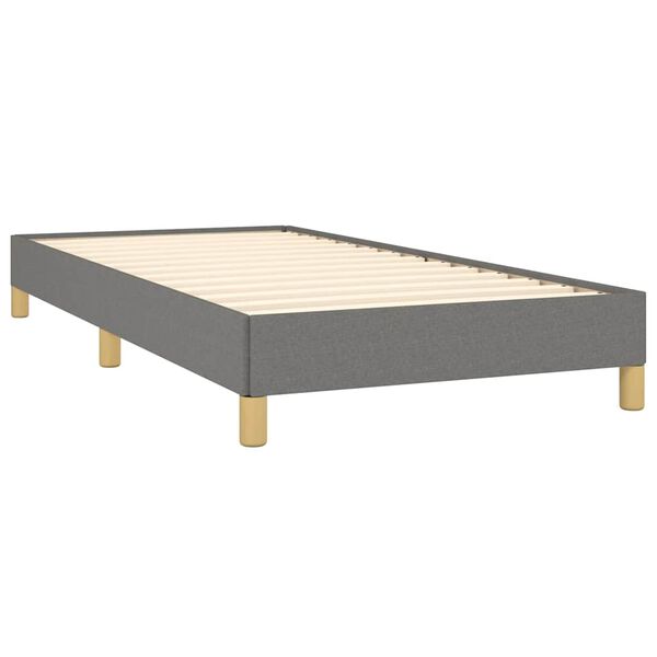 vidaXL Cadre de lit sans matelas gris foncé 80x200 cm tissu