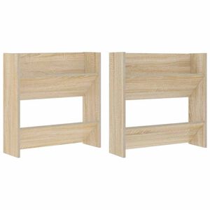 vidaXL Armoires &agrave; chaussures murales 2 pcs Ch&ecirc;ne Sonoma 60x18x60 cm