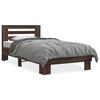 vidaXL Cadre de lit sans matelas ch&ecirc;ne marron 100x200 cm