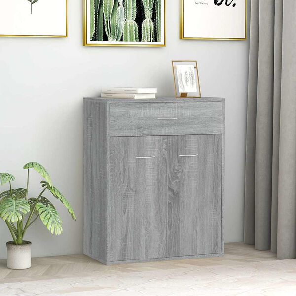 vidaXL Buffet Sonoma gris 60x30x75 cm Bois d'ing&eacute;nierie