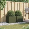 vidaXL Jardini&egrave;res 2 pcs vert olive 42x40x39 cm acier