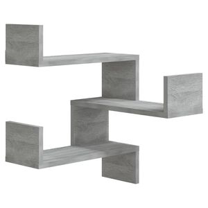 vidaXL &Eacute;tag&egrave;re d'angle murale Sonoma gris 40x40x50cm Bois d'ing&eacute;nierie