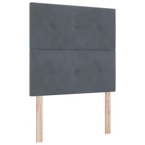 vidaXL T&ecirc;te de lit LED avec bandes LED Gris 90 cm Velours