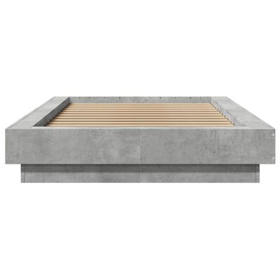 vidaXL Cadre de lit sans matelas gris béton 100x200 cm