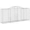 vidaXL Paniers &agrave; gabions arqu&eacute;s 7 pcs 300x50x120/140 cm fer galvanis&eacute;