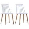vidaXL Chaises &agrave; manger lot de 2 blanc plastique