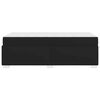 vidaXL Cadre de lit avec matelas Noir 100 x 200 cm tissu