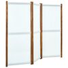 vidaXL Cloison de s&eacute;paration 3 panneaux Blanc cr&egrave;me 210x170 cm