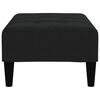 vidaXL Canap&eacute;-lit &agrave; 2 places avec tabouret Noir Tissu microfibre
