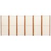 vidaXL Cloison de s&eacute;paration 6 panneaux Blanc cr&egrave;me 420x180 cm