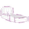 vidaXL Cadre de lit sans matelas Zadar cappuccino 100x200 cm similicuir