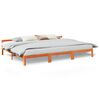 VidaXL Cadre de lit familial sans matelas marron cir&eacute; 270x200 cm