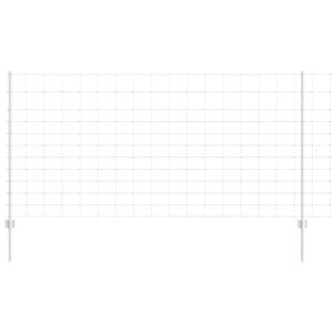vidaXL Cl&ocirc;ture sauvage ext&eacute;rieure avec poteaux 50 x 1,2 m Argent&eacute;