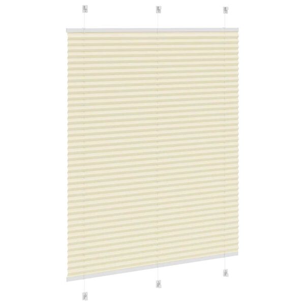 vidaXL Store pliss&eacute; cr&egrave;me 105x100cm largeur du tissu 104,4cm polyester