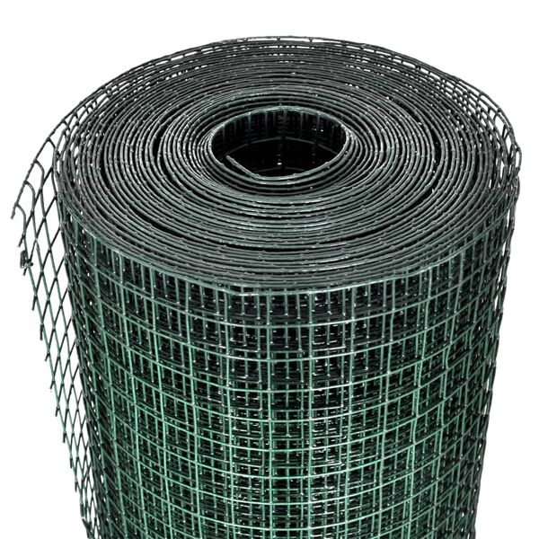 vidaXL Grillage pour voli&egrave;re acier galvanis&eacute; 1x25 m vert