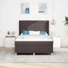 vidaXL Lit &agrave; ressorts avec matelas Marron 140 x 200 cm tissu