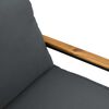 vidaXL banc avec coussin Gris et Gris fonc&eacute; 115 x 65 x 72 cm Rotin