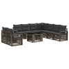 vidaXL Ensemble de canap&eacute; de jardin 10 pc Gris et Gris fonc&eacute; polyrotin